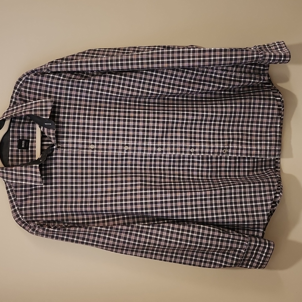 Boss Hugo Boss Slim Fit Men's Ronnie 21 Long Sleeved Shirt sz 2XL